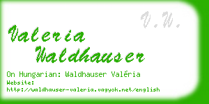 valeria waldhauser business card